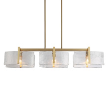 Golden Canada 3164-LP BCB-HWG - Golden Lighting Aenon 3-light Island Light in Brushed Champagne Brass